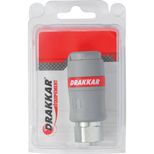 Raccord rapide femelle passage d'air 8mm filetage femelle 1/2", DRAKKAR