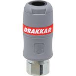 Raccord rapide femelle passage d'air 8mm filetage femelle 1/2", DRAKKAR