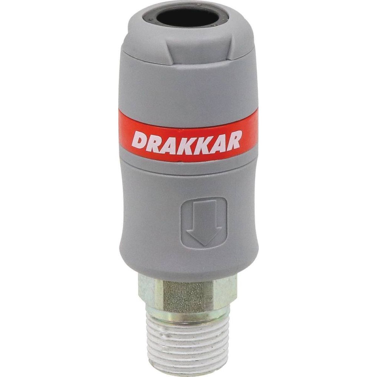 Raccord rapide femelle passage d'air 8mm filetage mâle 1/2", DRAKKAR