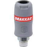 Raccord rapide femelle passage d'air 8mm filetage mâle 3/8", DRAKKAR