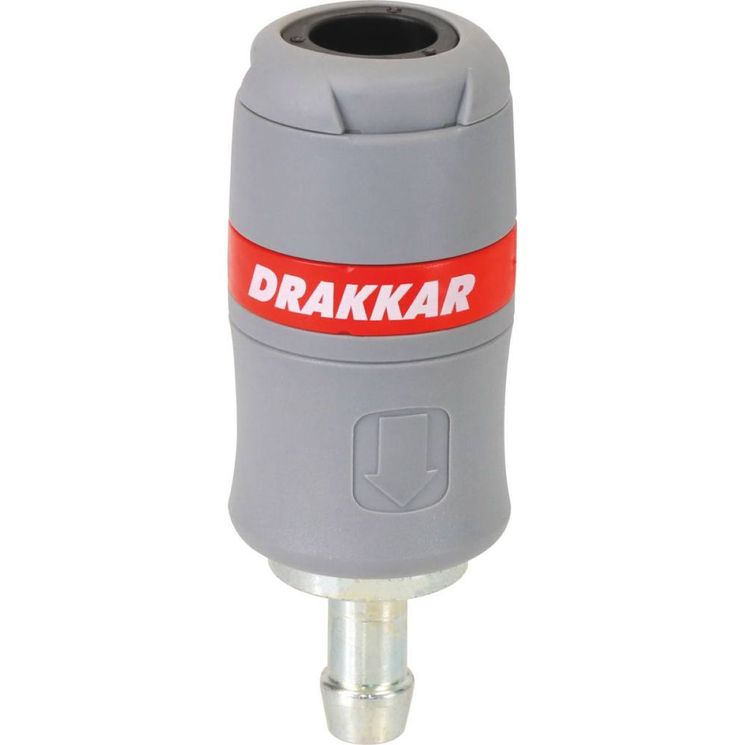 Raccord rapide femelle passage d'air 8mm pour tuyau de 10mm, DRAKKAR