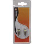 Lot de 2 ampoules témoin LED blanche 12V 1.5W, CULOT Ba9s, UNIVERSEL