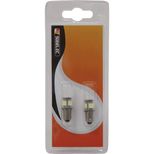 Lot de 2 ampoules témoin LED blanche 12V 1.5W, CULOT BAY9s, UNIVERSEL