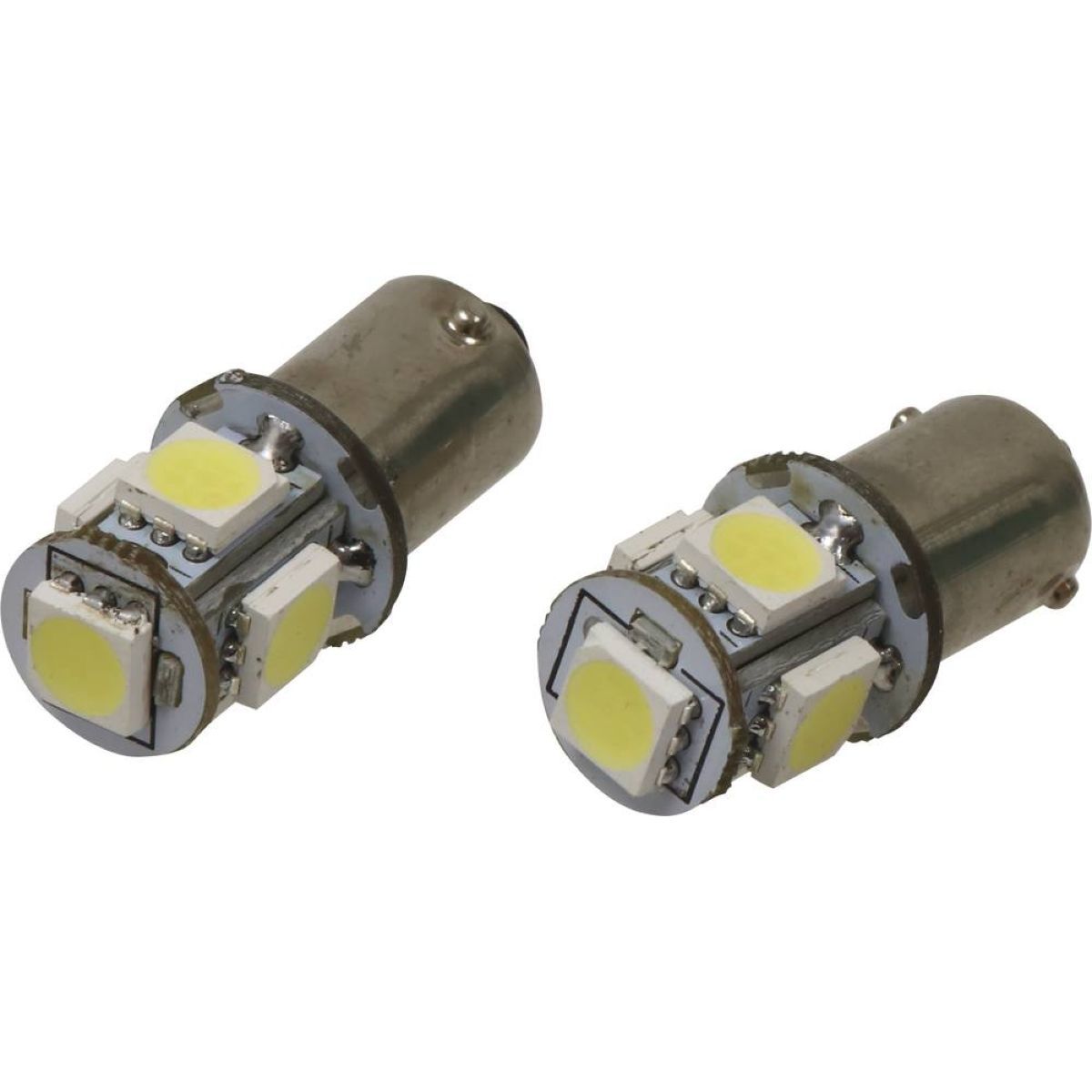 Lot de 2 ampoules témoin LED blanche 12V 1.5W, CULOT Ba9s, UNIVERSEL