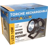 Torche Projecteur 1 LED multi-positions, autonomie 3 à 4 heures plaine puissance, rechargeable