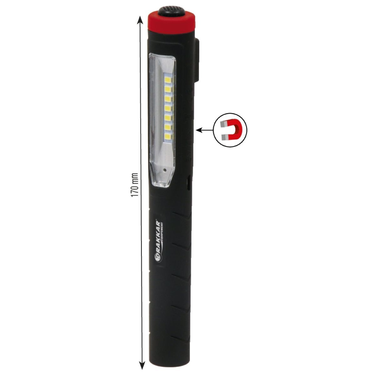 Torche stylo rechargeable 7 + 1 LED, lumens 120Lm, éclairage latérale et en bout, DRAKKAR