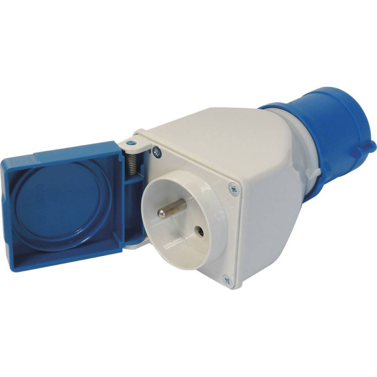 Adaptateur compact fiche mâle CE17 et prise femelle 2P+T 230V, prise normalisée 240V 16A