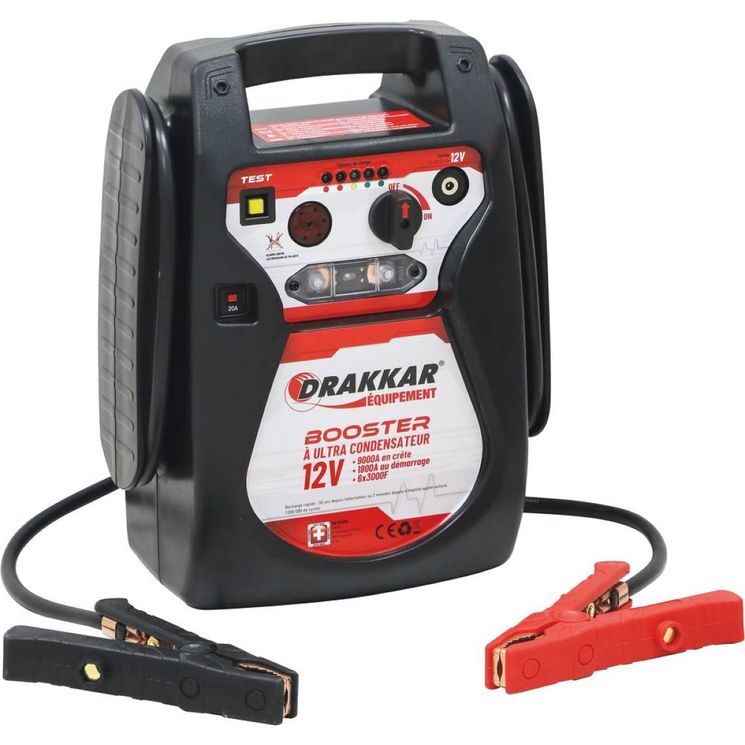 Booster portable 12V à ultra-condensateurs, démarrage en crête 4000A à 9000A, DRAKKAR