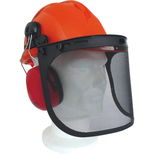 Kit forestier, casque + protection anti-bruit + visière