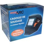 Cagoule de soudage à cristaux liquides, champ de vision 98x35 mm, teinte fixe 11, DIN3, 05761, DRAKKAR