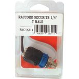 Raccord rapide de sécurité mâle/femelle de 1/2" - 1/4" - 3/8"