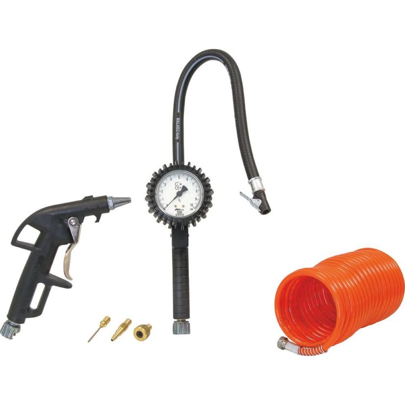 Kit de gonflage Pistolet/Soufflette/Tuyau, STILKER