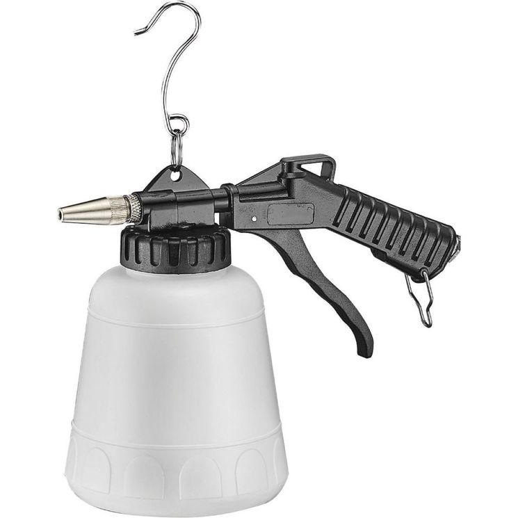 Pistolet de sablage pneumatique à poudre, godet polyéthylène 1 litre, raccord entrée air F1/4", DRAKKAR