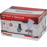 Pistolet de peinture 4 bar, 120 - 200 l/min, buse Ø1,4 mm, avec régulateur d´air, DRAKKAR