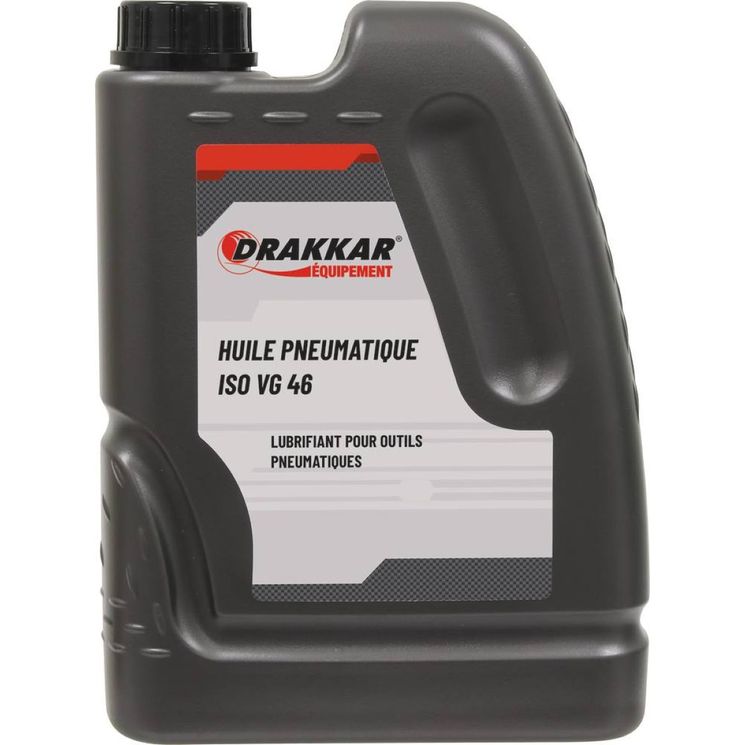 Huile ISO VG 46 pour outillage pneumatique, bidon de 2 litres, DRAKKAR