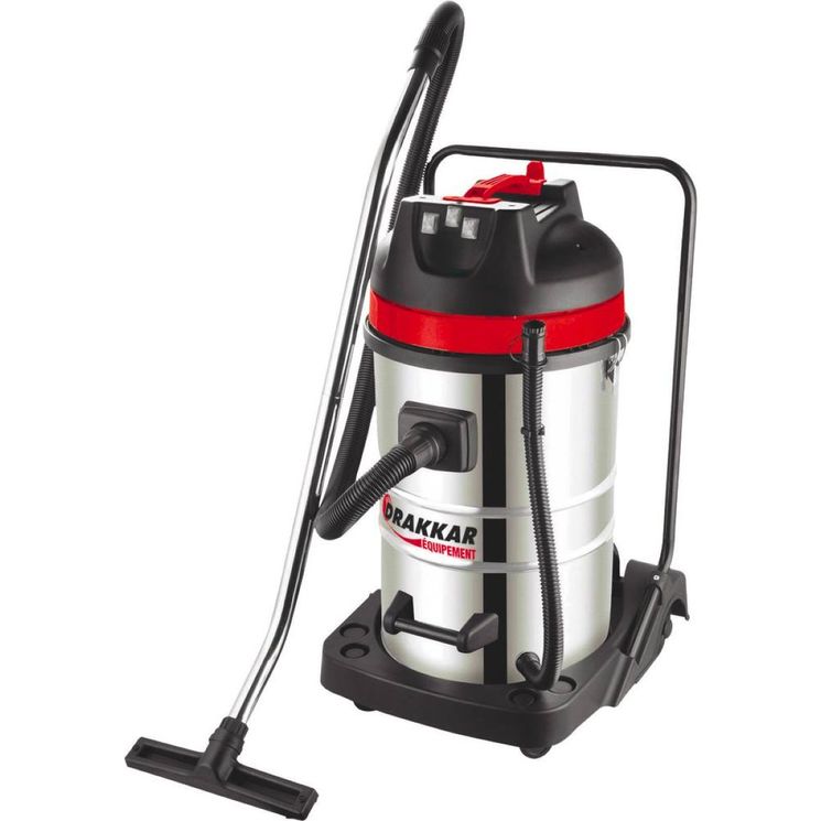 Aspirateur eaux et poussières cuve Inox 80L, 3600W, 220-240V, 80dB, 22,06 kPa, DRAKKAR