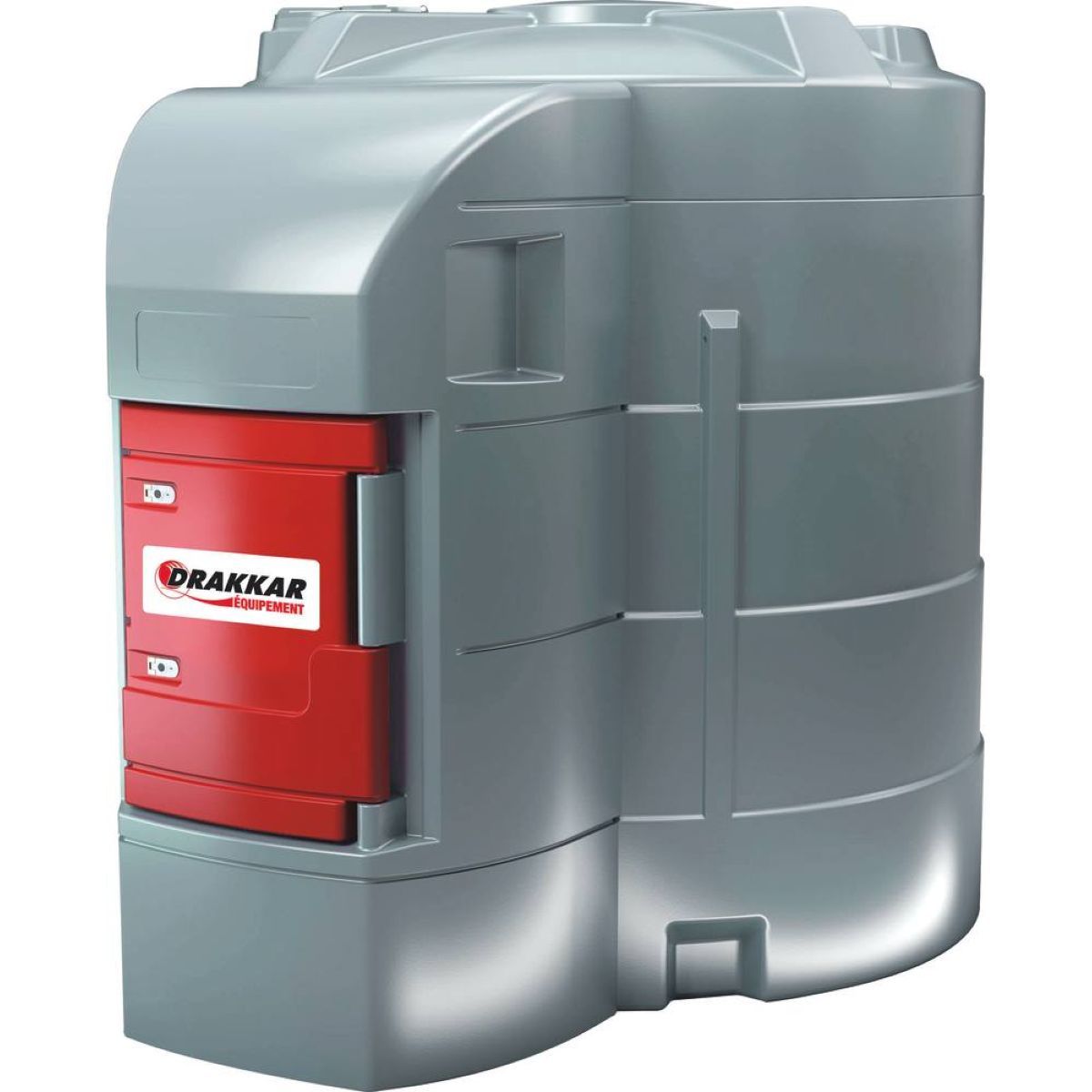 Cuve de stockage GNR, gasoil, fuel en PEHD 9000L double paroi, groupe transfert 60 l/min, DRAKKAR