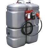 Cuve de stockage Gasoil, Fuel, GNR, 1000 litres, PEHD double paroi, avec pompe 60 l/min, DRAKKAR