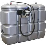 Cuve de stockage AdBlue PEHD double paroi 2000 litres, avec pompe 34 l/min, pistolet automatique, DRAKKAR