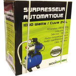 Surpresseur automatique Inox 24 litres, 230V, débit maxi 3500 l/h, 3 bar, pour utilisation d’arrosage, de lavage et d’irrigation