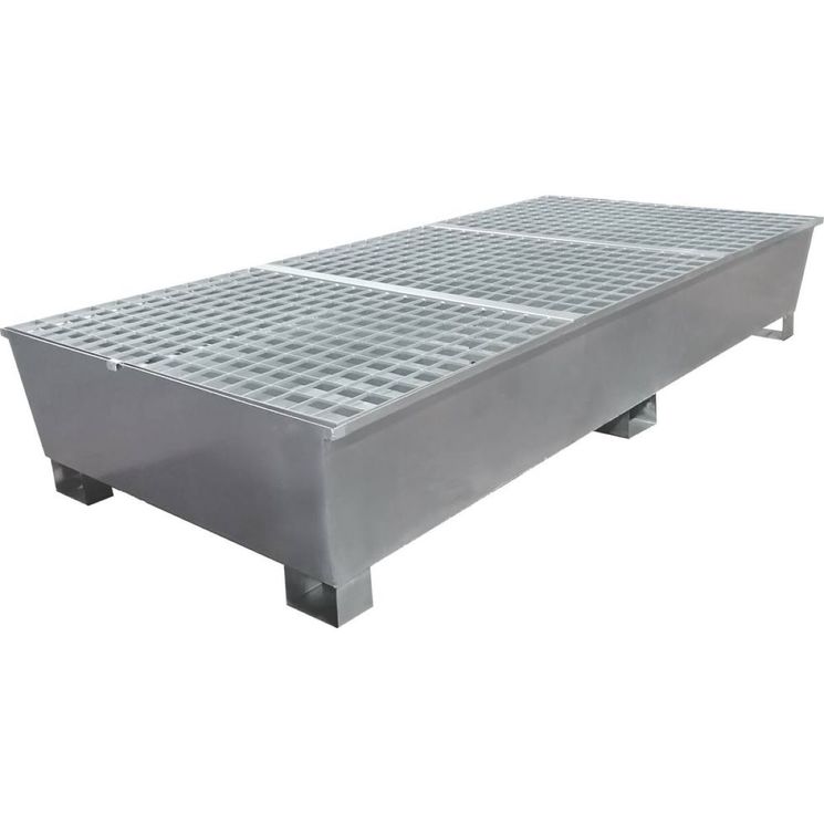 Bac de rétention pour 2 IBC, 254x122x40,6 cm, charge maxi 2100 kg