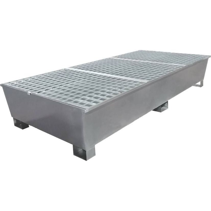 Bac de rétention pour 2 IBC, 254x122x40,6 cm, charge maxi 2100 kg