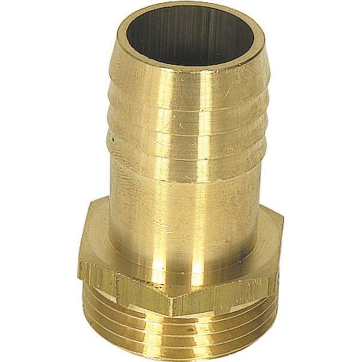 Raccord cannelé 3/4"G/M laiton pour tuyau Ø19mm, PIUSI