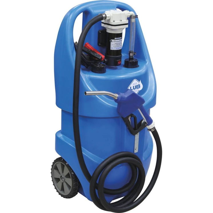 Distributeur mobile AdBlue avec pistolet à arrêt automatique, pompe 12V auto-amorçante, débit 10 l/min, LUB