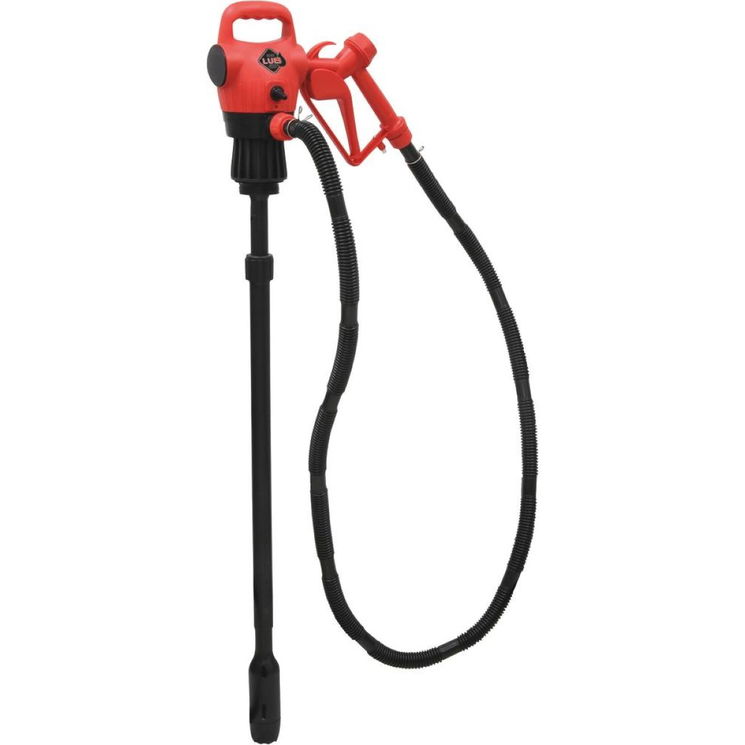 Pompe gasoil électrique 12V-230V, 18 l/min, sur batterie et sur secteur pour fût de 200 litres