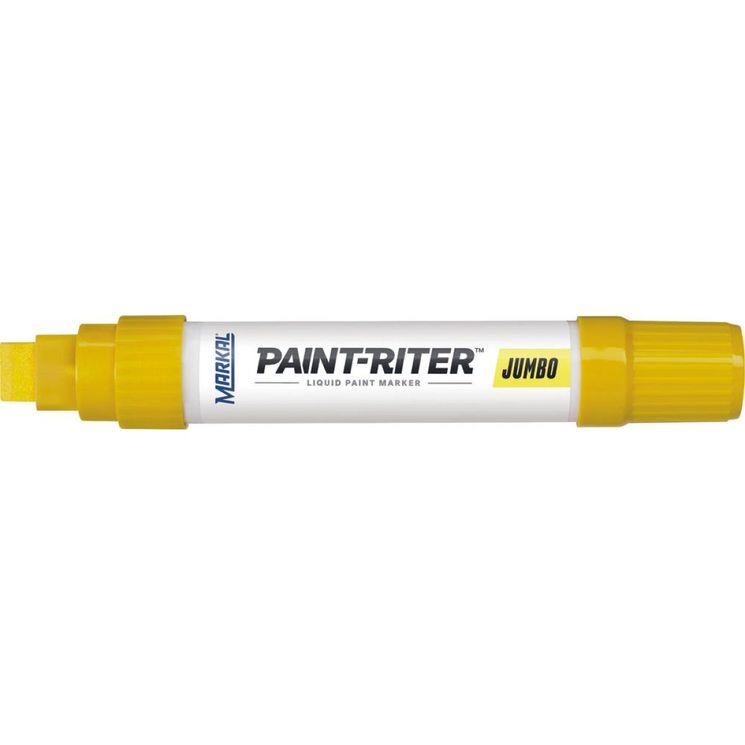 Lot de 6 feutres à peinture indélébile 14 mm, jaune, MARKAL