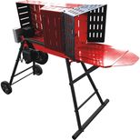 Fendeuse de bûches horizontal 5T, 230V 1500W sur roues et support avec cage de protection, DRAKKAR