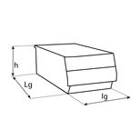 Casier de rangement 18 tiroirs 420x147x306 mm, support métal