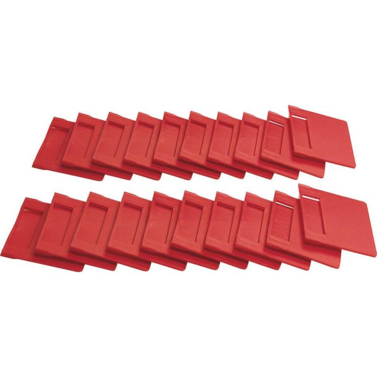 Kit 20 séparateurs plastique boîte à bec 103x79 mm, rouge, pour rayonnage, TAYG