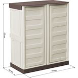 Armoire PVC basse avec 1 étagère de rétention, 700x390x855mm, UNIVERSEL