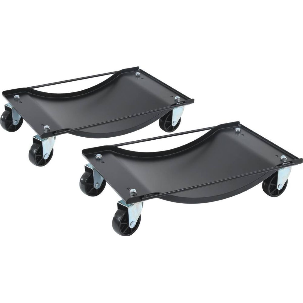 Jeu de 2 chariots pour voiture, 500 Kg par plateau, 602x385x136 mm, STILKER