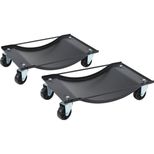 Jeu de 2 chariots pour voiture, 500 Kg par plateau, 602x385x136 mm, STILKER