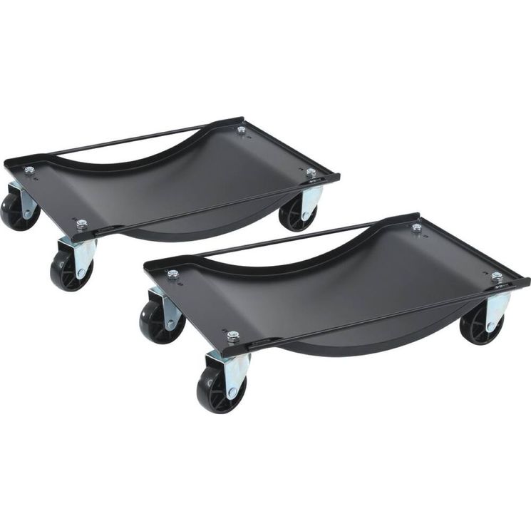 Jeu de 2 chariots pour voiture, 500 Kg par plateau, 602x385x136 mm, STILKER