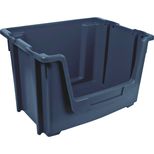 Boîte à bec gerbable gris 50 litres, polypropylène, avec porte étiquette, 395x500x320mm, TAYG