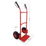 Diable de transport, capacité 200 Kg, roues gonflables et jantes PVC, DRAKKAR