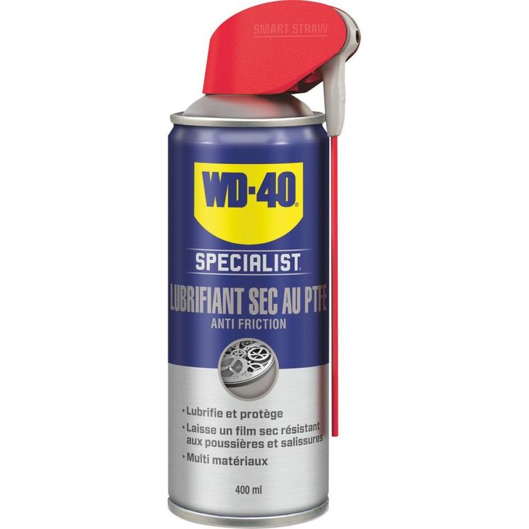 Lubrifiant à sec au PTFE ”Specialist” en aérosol 400 ml, WD-40, pour tous métaux, plastiques et verre