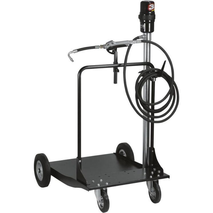 Ensemble pneumatique huile 180-220 kg, 3-8 bar, 21,5 l/min, pistolet manuel et chariot