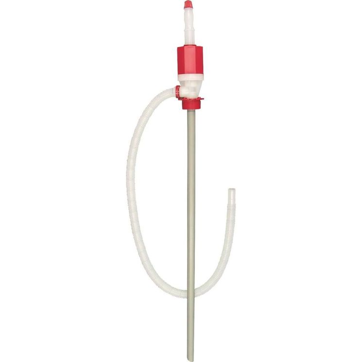 Pompe syphon polyéthylène manuelle canne 840mm 21 l/min pour essence, gasoil, antigels, solvants