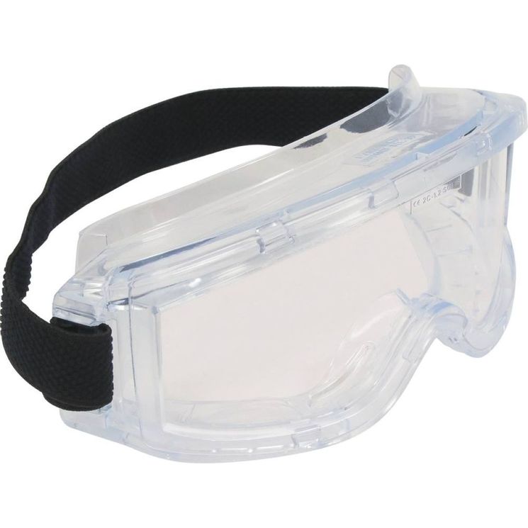 Masque de meulage polycarbonate anti buées - aération, avec elastique de serrage