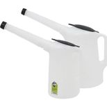 Broc verseur 2 litres gradué translucide avec couvercle à clipser et bec flexible