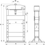 Presse d´atelier 50T, manuelle et pneumatique, DRAKKAR