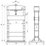 Presse d'atelier 75T, manuelle et pneumatique, DRAKKAR