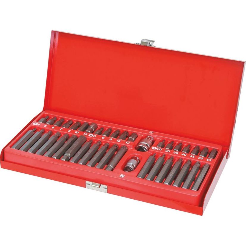 Coffret de 40 embouts XZN - Hexagonal - Torx, 30 mm et 75 mm de longueur, DRAKKAR