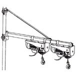 Potence horizontale pivotante pour palan, télescopique 800 à 1100 mm, capacité 250 à 600 kg, DRAKKAR