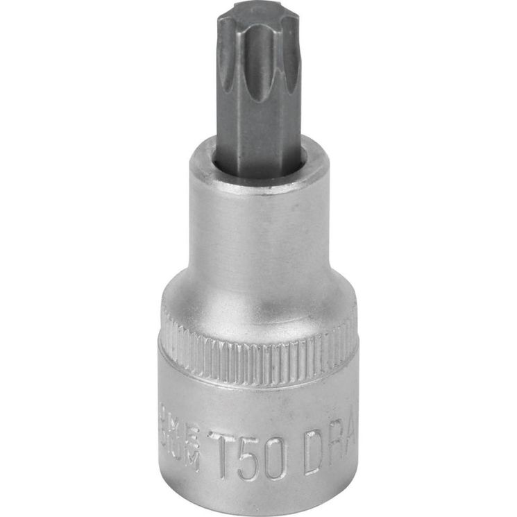 Douille tournevis 1/2 avec embout Torx T50, longueur 55 mm, DRAKKAR