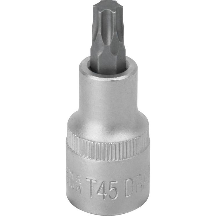 Douille tournevis 1/2 avec embout Torx T45, longueur 55 mm, DRAKKAR